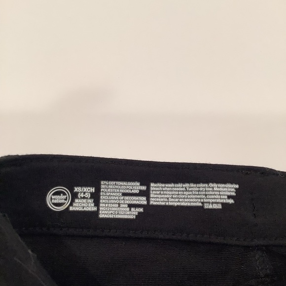 NWT soft black shorts XS 4-5 - Picture 3 of 4